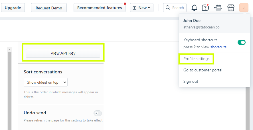 Freshdesk API Key