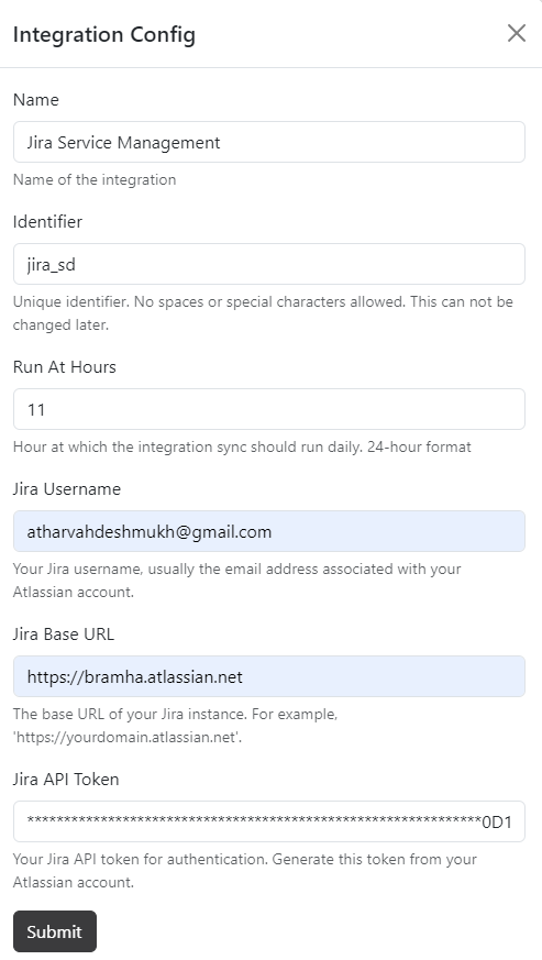 Jira Service Management Integration